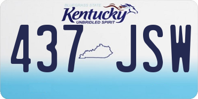 KY license plate 437JSW