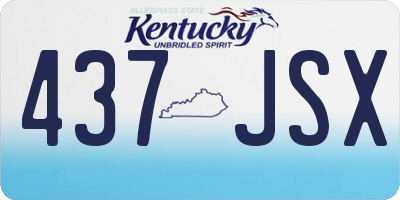 KY license plate 437JSX