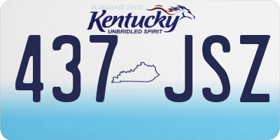 KY license plate 437JSZ