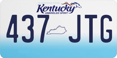 KY license plate 437JTG