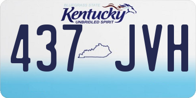 KY license plate 437JVH