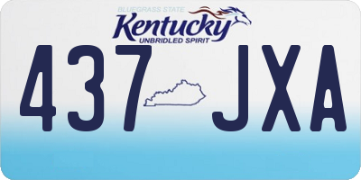 KY license plate 437JXA
