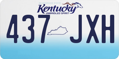 KY license plate 437JXH