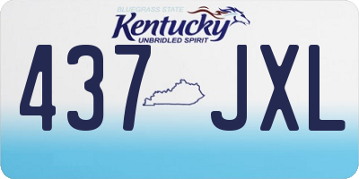 KY license plate 437JXL