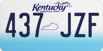KY license plate 437JZF