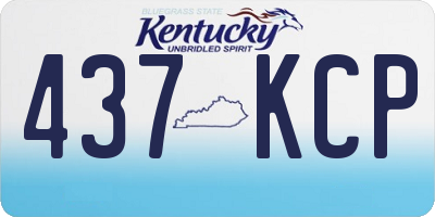 KY license plate 437KCP