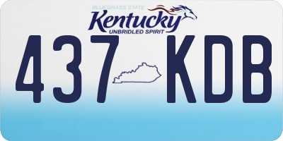 KY license plate 437KDB