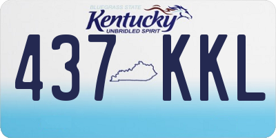 KY license plate 437KKL