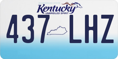 KY license plate 437LHZ