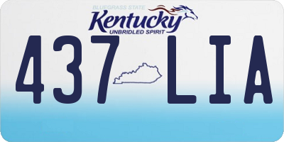 KY license plate 437LIA