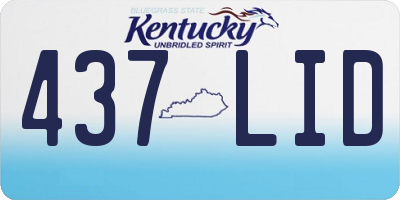 KY license plate 437LID