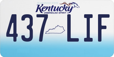 KY license plate 437LIF