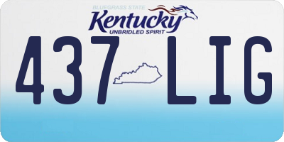 KY license plate 437LIG