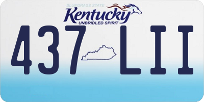 KY license plate 437LII