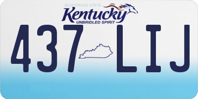 KY license plate 437LIJ