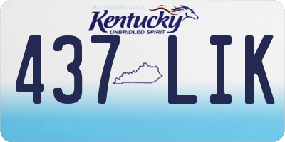 KY license plate 437LIK