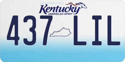 KY license plate 437LIL