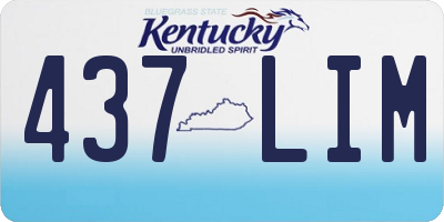 KY license plate 437LIM