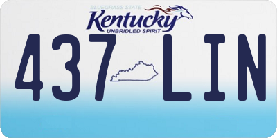 KY license plate 437LIN