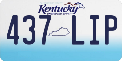 KY license plate 437LIP