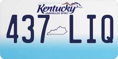 KY license plate 437LIQ
