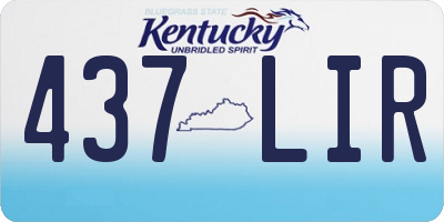 KY license plate 437LIR