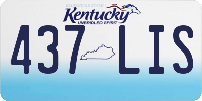KY license plate 437LIS