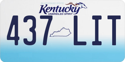 KY license plate 437LIT