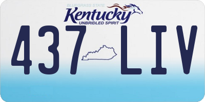 KY license plate 437LIV