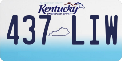 KY license plate 437LIW