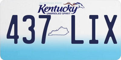 KY license plate 437LIX