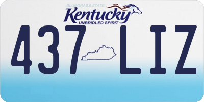 KY license plate 437LIZ