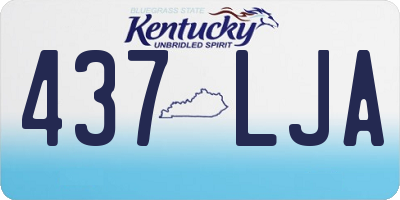KY license plate 437LJA