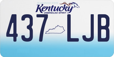 KY license plate 437LJB