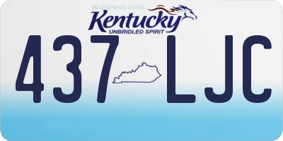 KY license plate 437LJC