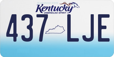 KY license plate 437LJE