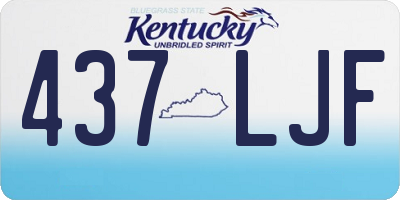 KY license plate 437LJF