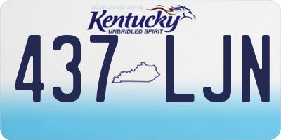 KY license plate 437LJN