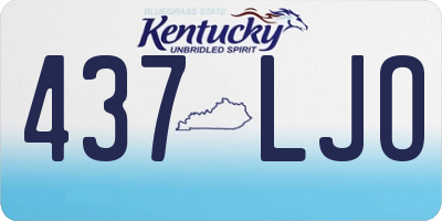 KY license plate 437LJO
