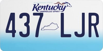 KY license plate 437LJR