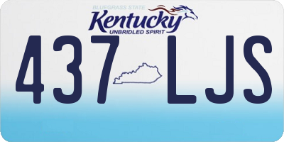 KY license plate 437LJS