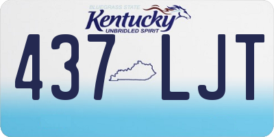 KY license plate 437LJT