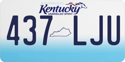 KY license plate 437LJU