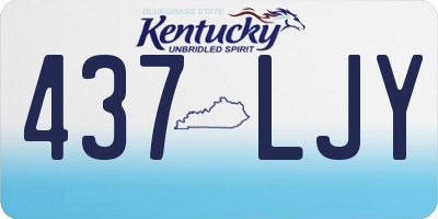 KY license plate 437LJY