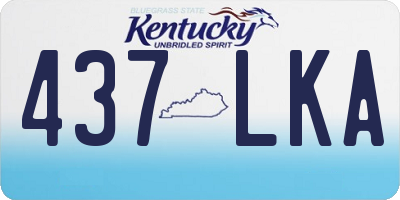 KY license plate 437LKA