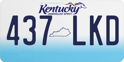 KY license plate 437LKD