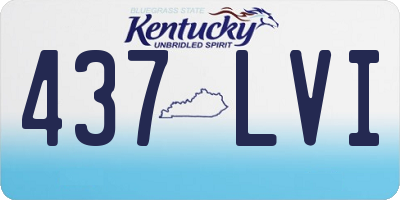 KY license plate 437LVI