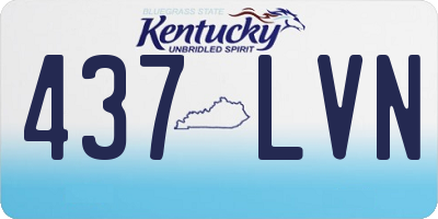 KY license plate 437LVN
