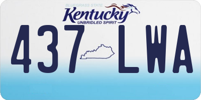 KY license plate 437LWA