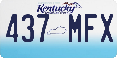 KY license plate 437MFX